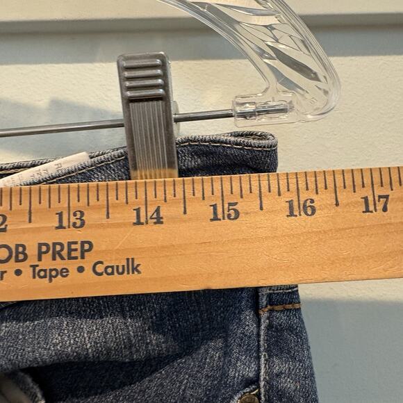 LEI Jeans Women 9 Blue Sophia Hipster Flare Distressed Y2K Grunge Whiskering - Picture 8 of 12